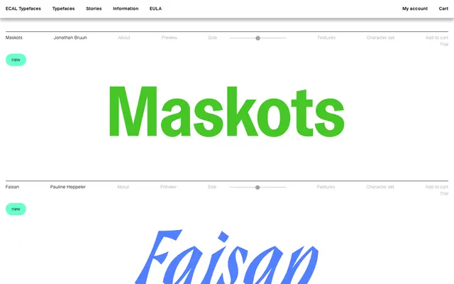 ECAL Typefaces