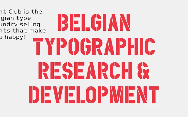 Font Club Belgica