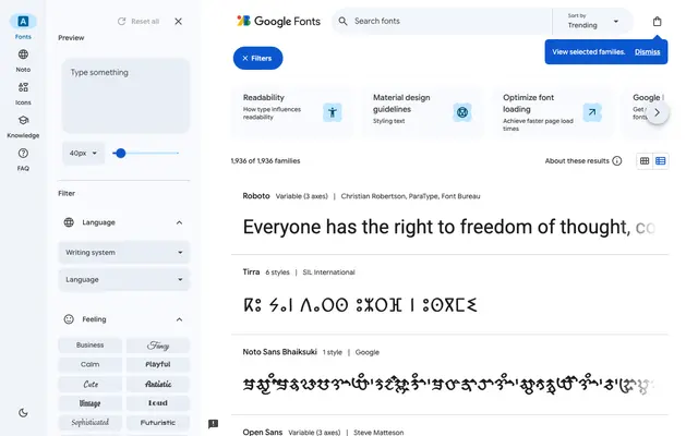 Google Fonts