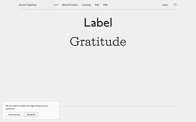 Souvenir Typefaces