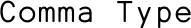 Comma Type logo