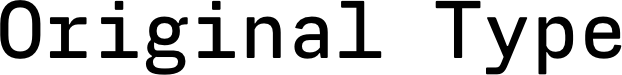 Original Type logo