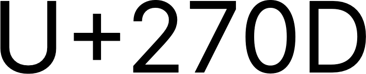 U+270D logo