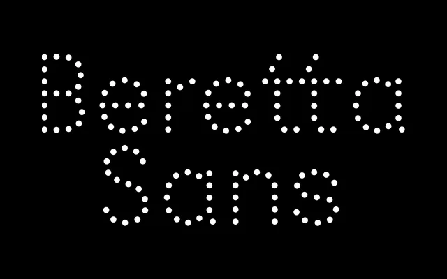 Beretta Sans specimen from 205TF