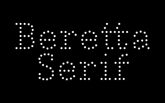 Beretta Serif specimen from 205TF