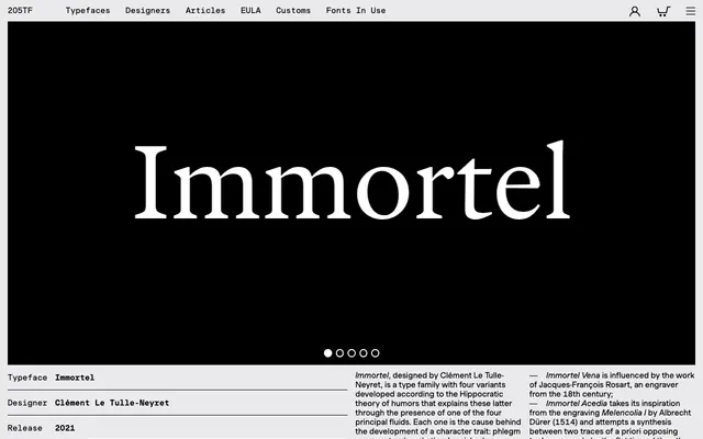Immortel specimen from 205TF