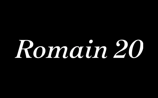 Romain 20 specimen from 205TF