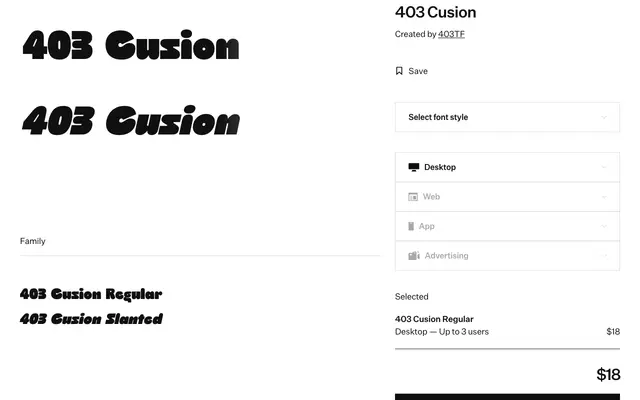 403 Cusion specimen from 403TF