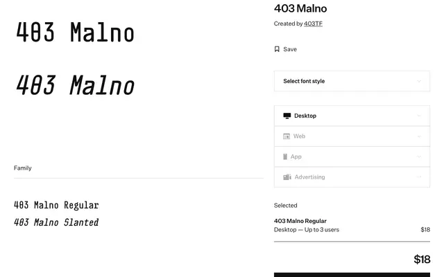 403 Malno specimen from 403TF