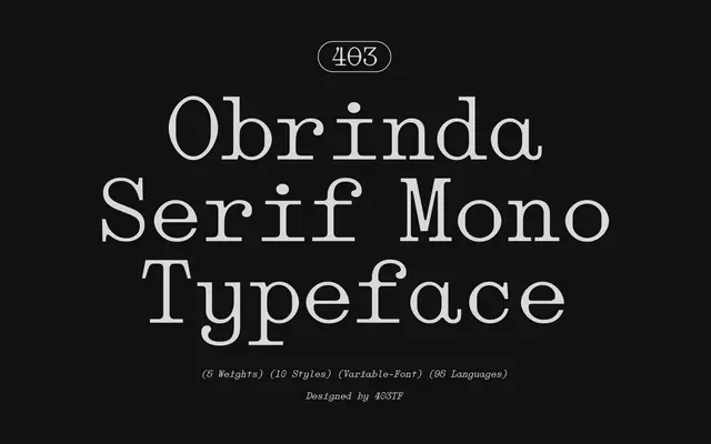 403 Obrinda specimen from 403TF