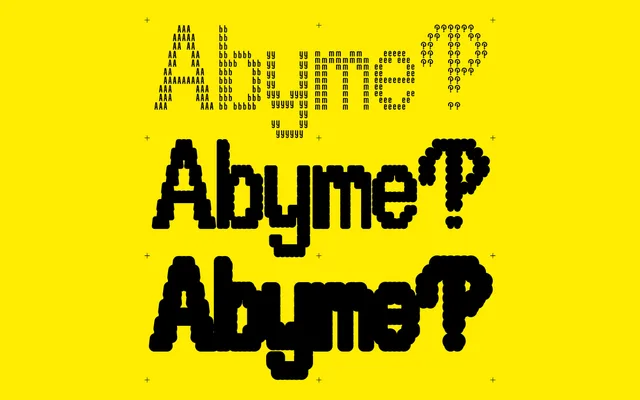 Abyme Typeface specimen from 6TM Magazine
