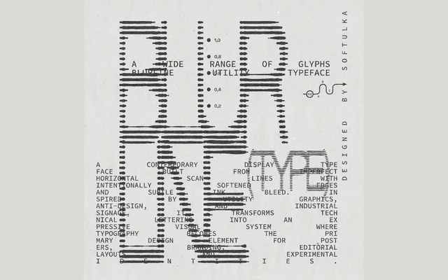 Blurline Utility Typeface specimen from 6TM Magazine
