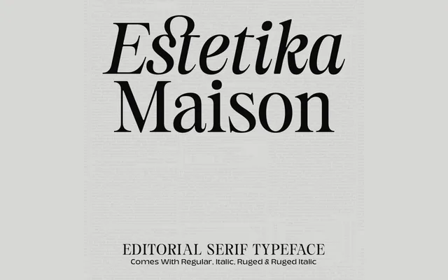 Estetika Maison specimen from 6TM Magazine
