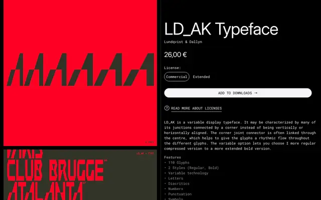 LD_AK Typeface specimen from 6TM Magazine