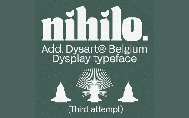 Nihilo Typeface specimen from 6TM Magazine