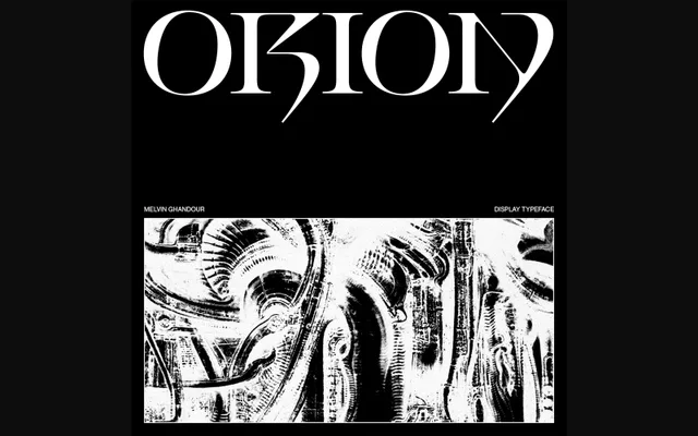 Orion Typeface specimen from 6TM Magazine