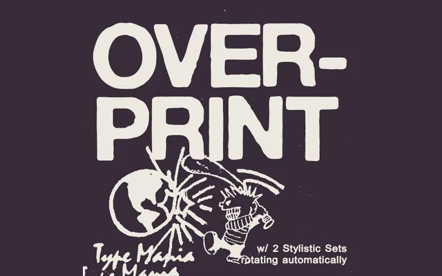 Overprint TM specimen from 6TM Magazine
