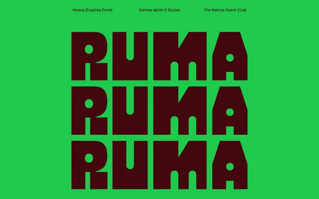Ruma specimen from 6TM Magazine