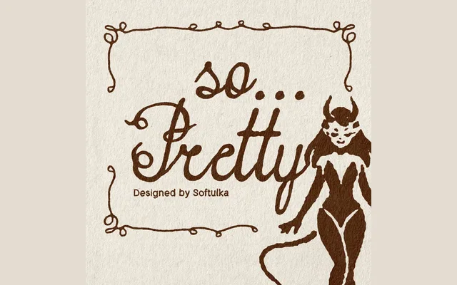 So Pretty Typeface specimen from 6TM Magazine