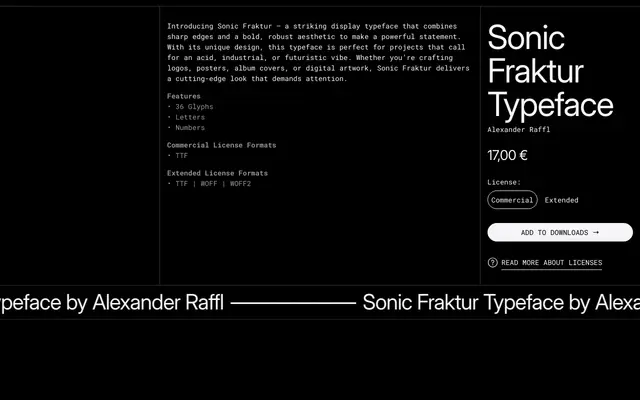 Sonic Fraktur specimen from 6TM Magazine