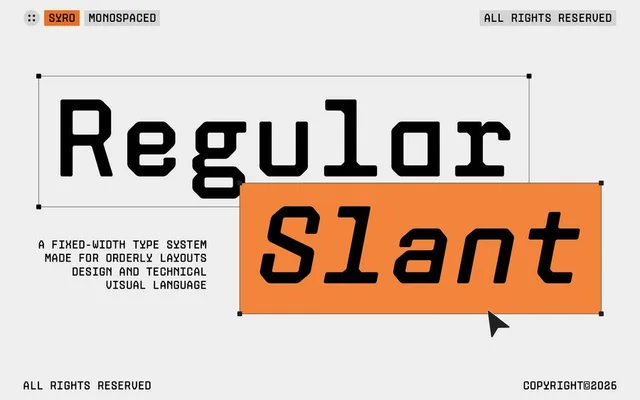 Syro Mono specimen from 6TM Magazine