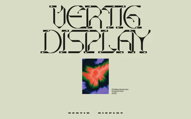 Vertig Typeface specimen from 6TM Magazine