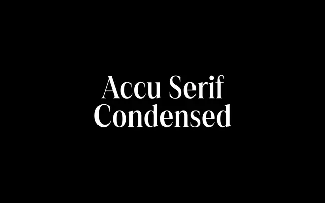 af Accu Serif Condensed specimen from a.Foundry