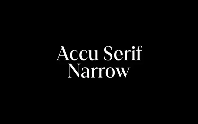 af Accu Serif Narrow specimen from a.Foundry