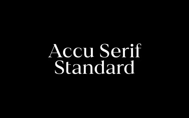 af Accu Serif specimen from a.Foundry