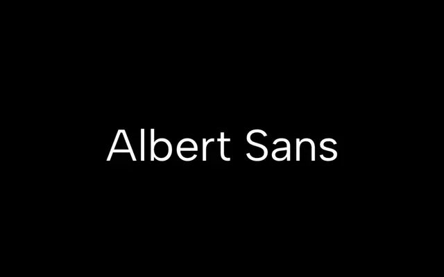 af Albert Sans specimen from a.Foundry