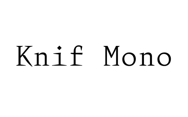 Knif Mono specimen from A is for