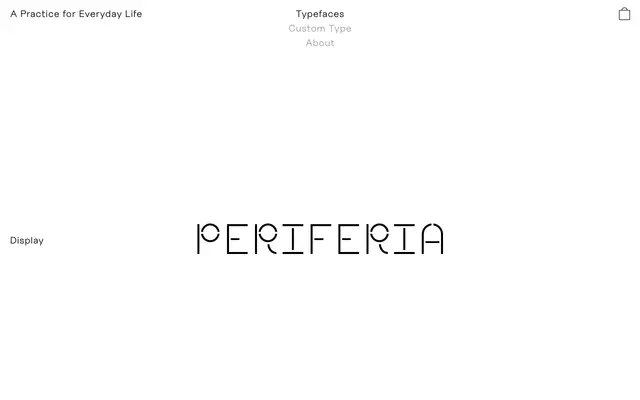 Periferia specimen from A Practice for Everyday Life