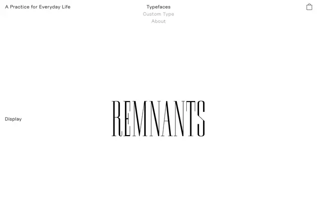 Remnants specimen from A Practice for Everyday Life