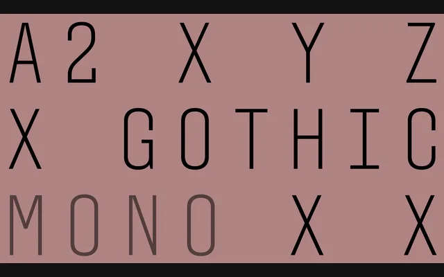 A2 Gothic Mono specimen from A2-Type
