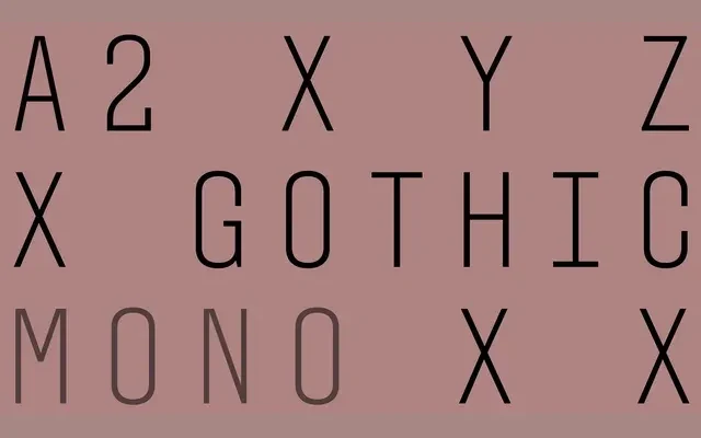 A2 Gothic Mono specimen from A2-Type