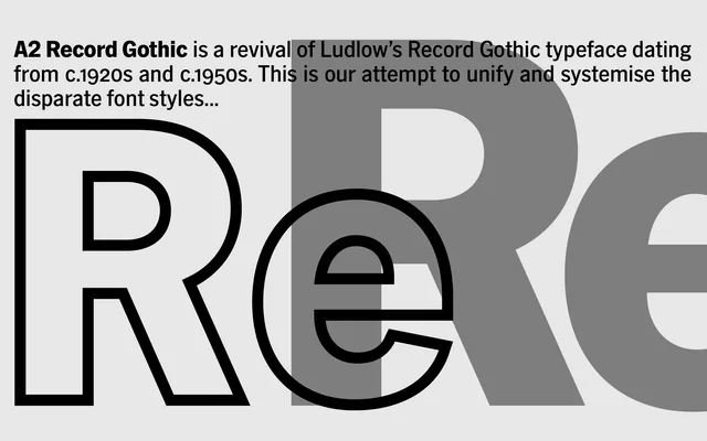 A2 Record Gothic specimen from A2-Type