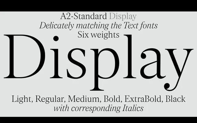 A2 Standard Display specimen from A2-Type