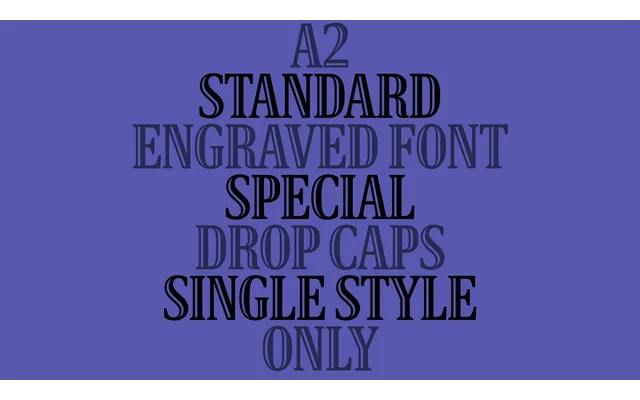 A2 Standard Engraved specimen from A2-Type