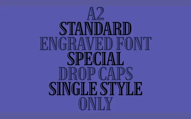 A2 Standard Engraved specimen from A2-Type