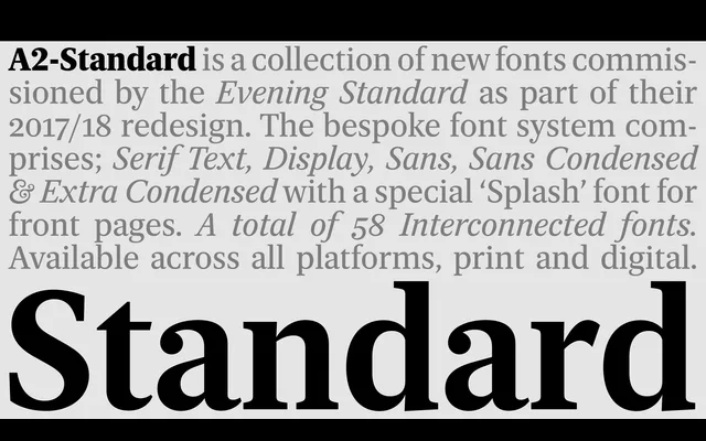 A2 Standard Text specimen from A2-Type