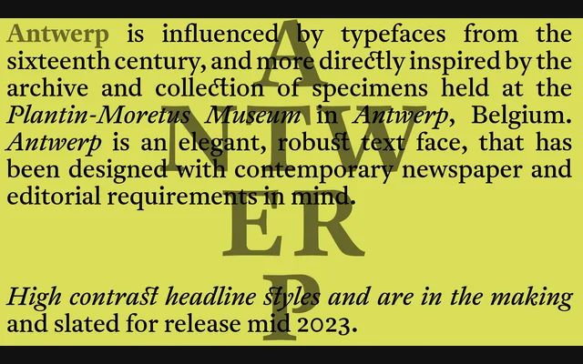 Antwerp specimen from A2-Type