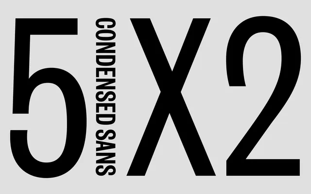 Condensed Sans No.10 specimen from A2-Type