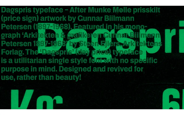 Dagspris specimen from A2-Type