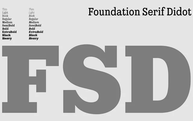 Foundation Serif Didot specimen from A2-Type