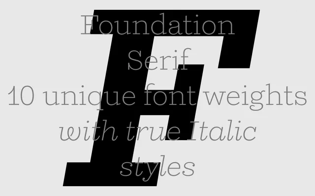 Foundation Serif specimen from A2-Type