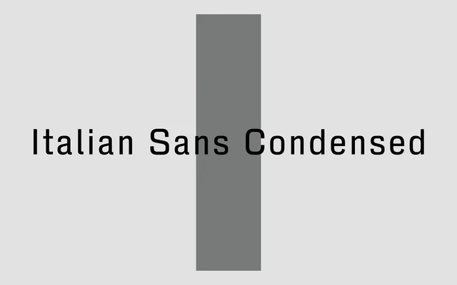 Italian Sans Condensed specimen from A2-Type