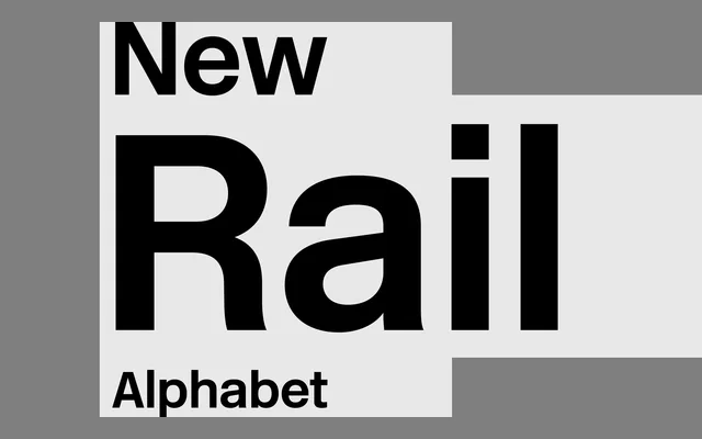 New Rail Alphabet specimen from A2-Type