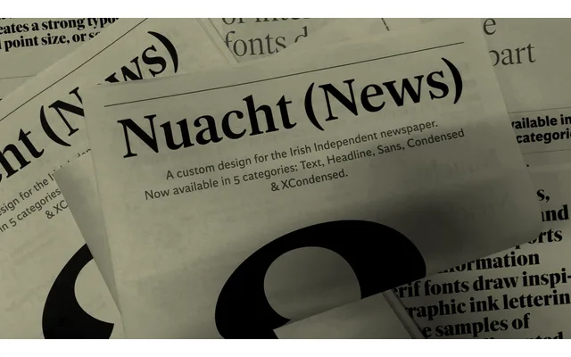 Nuacht Serif Headline specimen from A2-Type