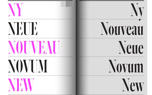 Ny. Serif Condensed Stencil specimen from A2-Type