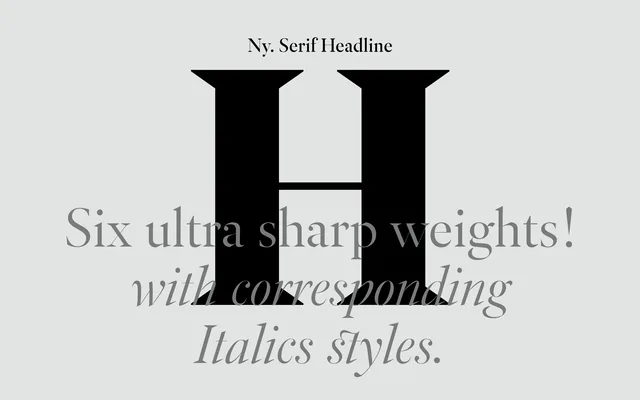 Ny. Serif Headline specimen from A2-Type
